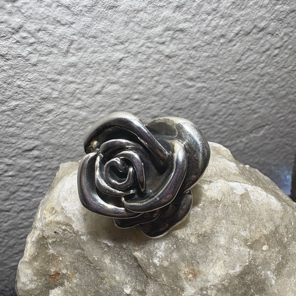 Silver Rose Ring - image 2